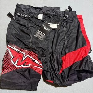Men's Black and Red Mission Inhaler Hockey Pants